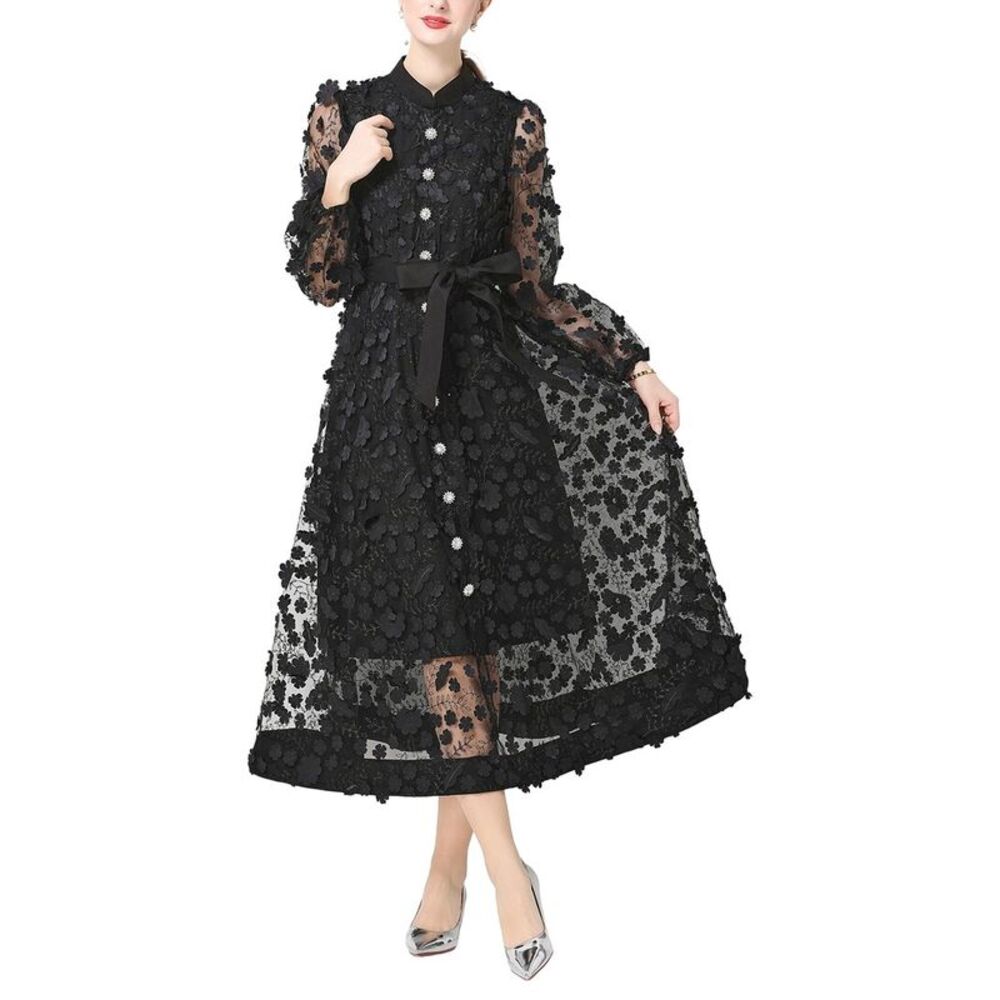 Kaimilan Womens  Embellished Midi Dress